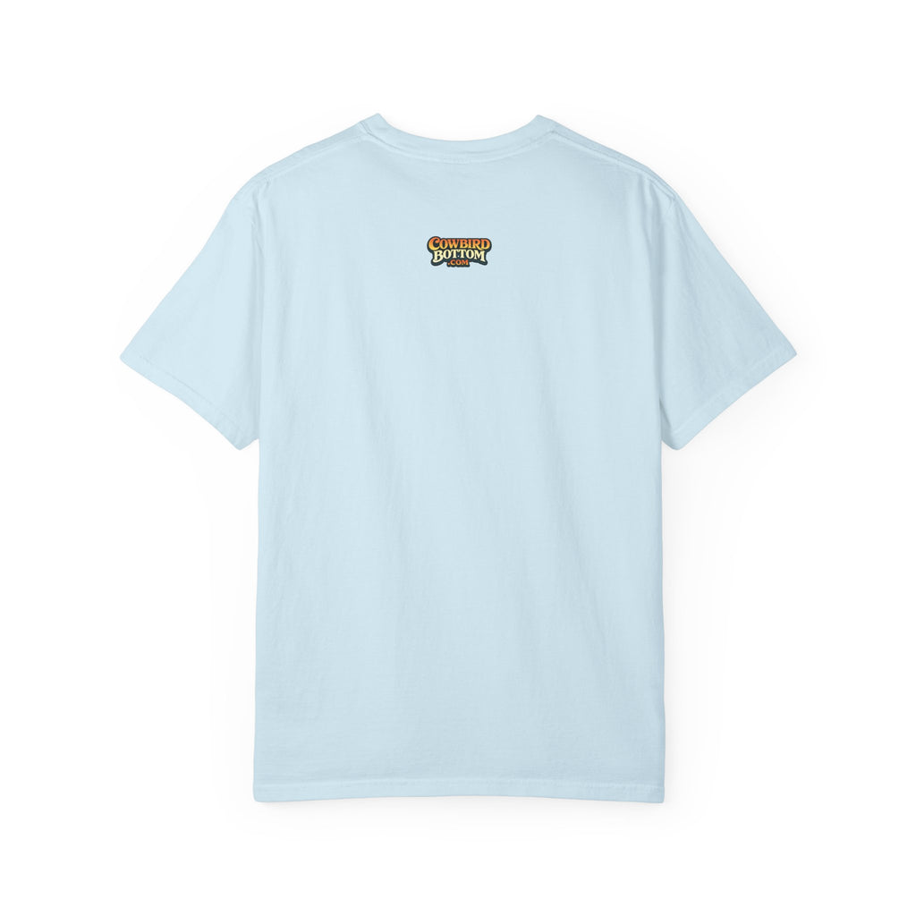 “Jesus fish story” logo on front Unisex Garment-Dyed T-shirt