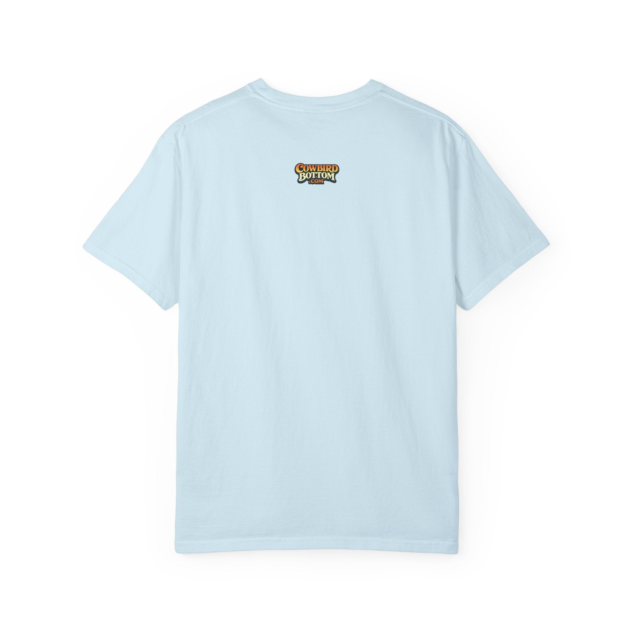 “Jesus fish story” logo on front Unisex Garment-Dyed T-shirt