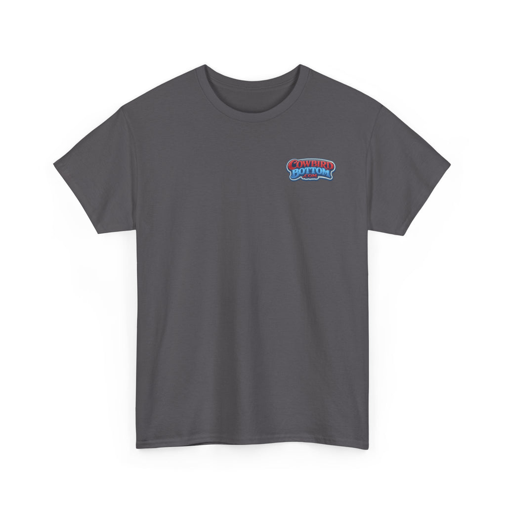 Excavator Logo T‑Shirt — Vintage Construction Crew Tee (Back Graphic: 'This Is My Alma Mater')
