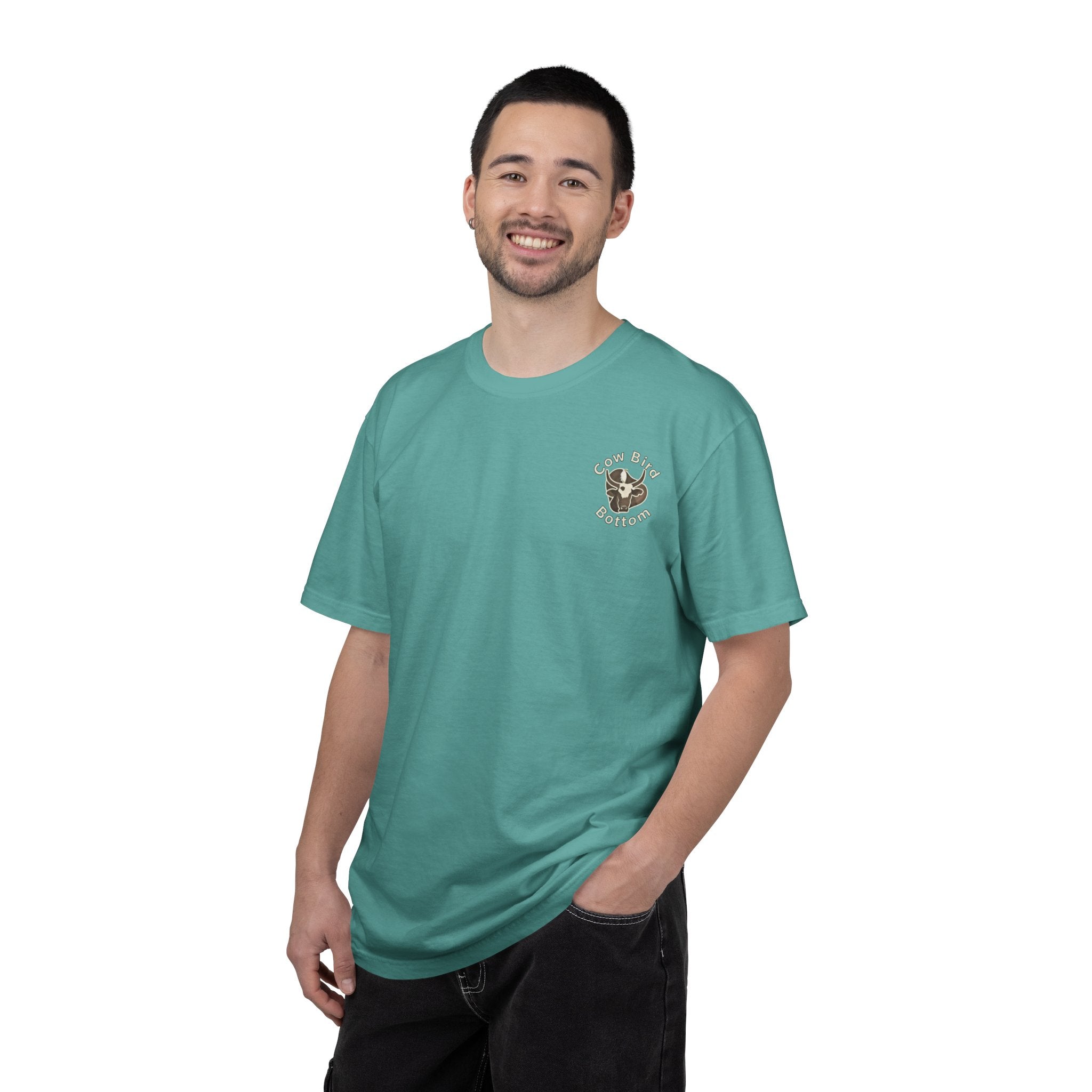T-Shirt — "Southern Style" Cow Bird Bottom Graphic Tee