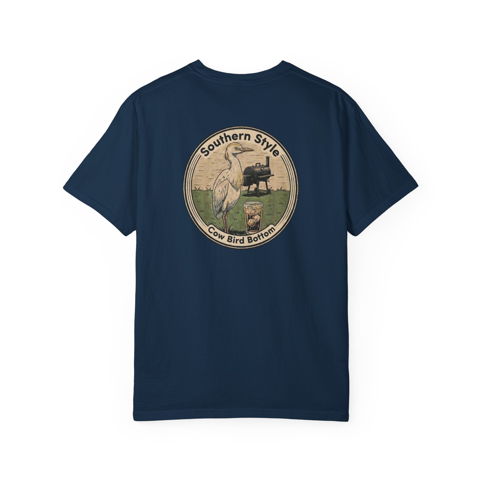 T-Shirt — "Southern Style" Cow Bird Bottom Graphic Tee