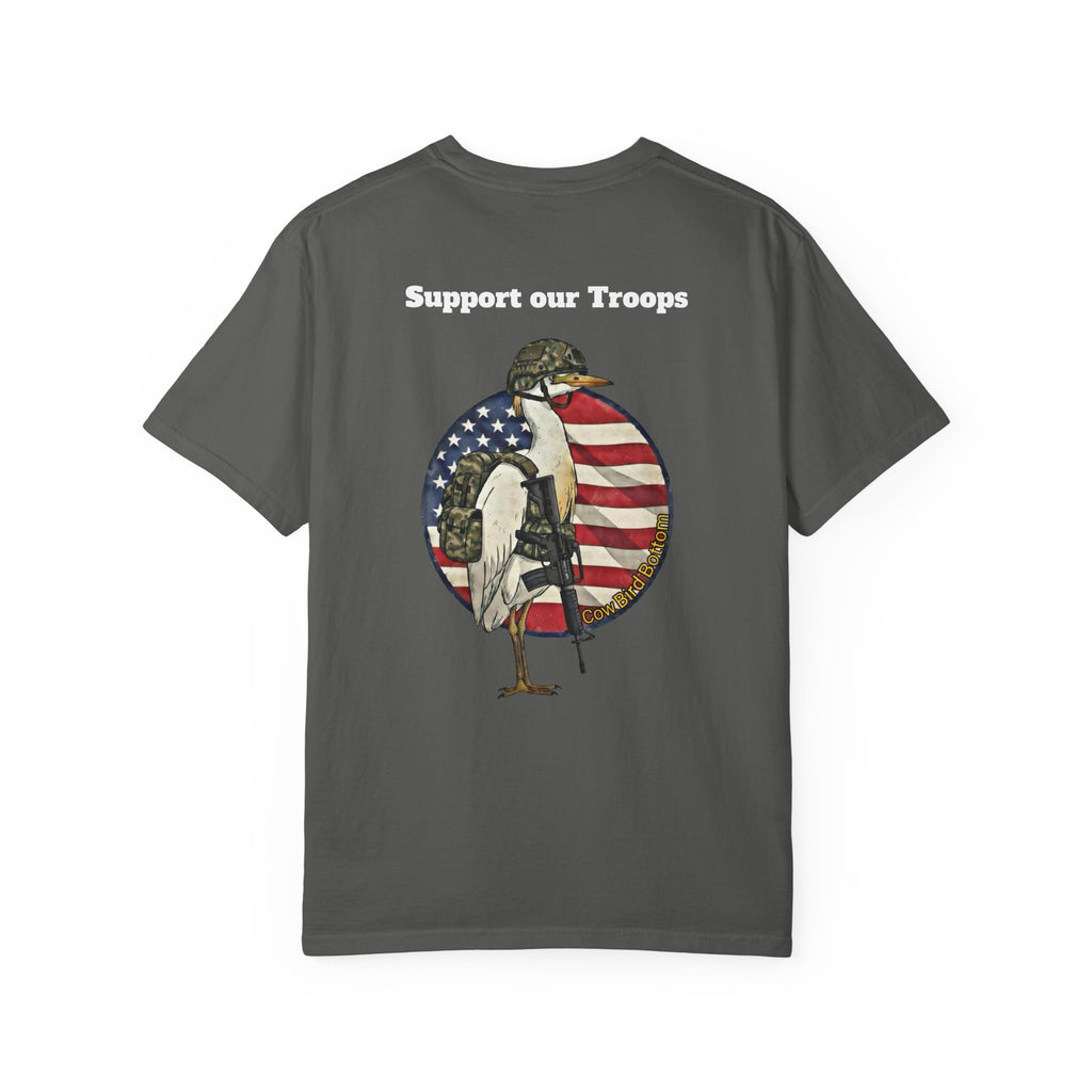 Support Our Troops T-Shirt — American Flag Military Tribute